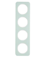 Четырехместная рамка Berker R.1 10142109 (стекло/полярная белизна)