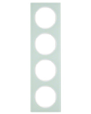 Четырехместная рамка Berker R.3 10142209 (стекло/полярная белизна)