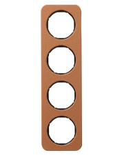 Чотиримісна рамка Berker R.1 10142364 (коричневий/чорна)