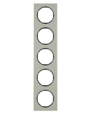 Пятиместная рамка Berker R.3 10152204 (нержавеющая сталь/черная)