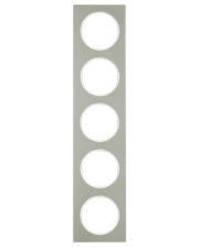 П'ятимісна рамка Berker R.3 10152214 (нержавіюча сталь/полярна білизна)