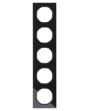 Пятиместная рамка Berker R.3 10152216 (стекло/черная)