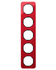 Пятиместная рамка Berker R.1 10152344 (красный/черная)