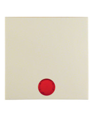 Клавіша одинарна з червоною лінзою, біла Berker S.1