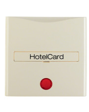 Накладка карточного выключателя для гостиниц с оттиском и красной линзой, белая Berker S.1