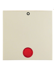 Клавиша одинарная с надписью «0» с красной линзой, белая Berker S.1