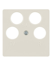 Накладка для антенной розетки 4 отверстия, белая Berker S.1/ARSYS