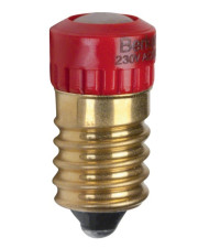 Элемент подсветки светодиодный Е14, красный, 4.2мА/230В Berker
