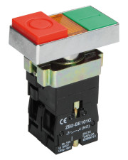 Кнопка LAY5-BW8465 «I-О» сдвоенная с подсветкой IEK
