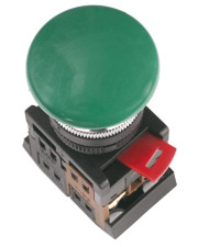 Кнопка AEА-22 «Грибок» зеленая Ø22мм 1з+1р IEK