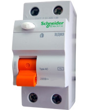 Пристрій захисного відключення Schneider Electric ВД63 1Р+N 40A 30mА
