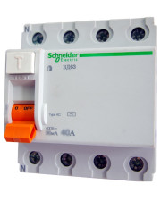 Пристрій захисного відключення Schneider Electric ВД63 3P+N 25A 30mА