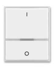Клавіша для 1-клавішного двополюсного вимикача, з підсвічуванням, біла/біло-крижана, Time, АВВ