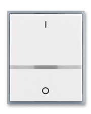 Клавіша для 1-клавішного вимикача з підсвічуванням, двополюсний, біла/сіро-крижана, Element, АВВ