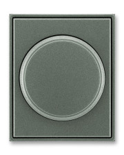 Центральная пластина для поворотного светорегулятора и таймера, черный металлик, Time, АВВ