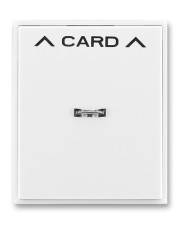 Накладка карточного выключателя, белая/белая, Time, АВВ