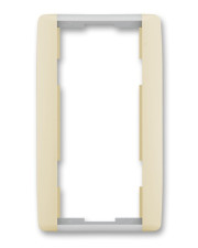 Рамка подвійна, вертикальна, слонова кістка/біло-крижана, Element, АВВ
