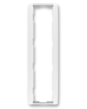 Чотиримісна рамка АВВ вертикальна, біла/біло-крижана, Element