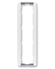 Рамка четырехместная вертикальная белая/серo-ледяная, Element, АВВ