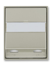 Центральна панель для подвійної телефонної розетки, сріблястий металік, Time, АВВ
