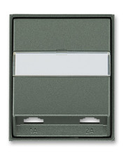 Центральна панель для подвійної телефонної розетки, чорний металік, Time, АВВ