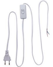 Электрическая вилка со шнуром Enext e.wire. switch / plug. white