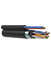 Комбинированный кабель ITK F/UTP кат.5E 4х2х0,51мм solid 2х0,75мм LDPE черный LC3-C5E04-379 (305м)