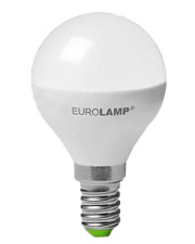 Світлодіодна лампа G45 Globe 3Вт Eurolamp 3000К свічка, E14
