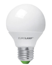 Лампа LED G65 8Вт Eurolamp 3000К, E27