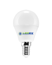 LED лампа 6Вт LedEX 3000К шар, Е14 
