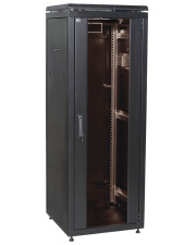Чорна серверна шафа 19" ITK LN05-18U66-G LINEA N 18U 600х600мм