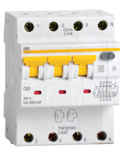 Диференціальний вимикач струму IEK АВДТ34 C63 300мА (MAD22-6-063-C-300)