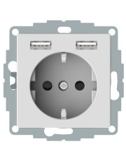 USB розетка Schuko Schneider Electric Merten System M MTN2366-0325 2 USB (активно белый)