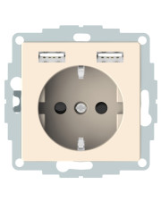 USB розетка Schuko Schneider Electric Merten System M MTN2366-0344 2 USB (бежевий)