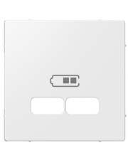 USB-накладка розетки Schneider Electric Merten System M MTN4367-0319 (полярно білий)