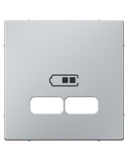 USB-накладка розетки Schneider Electric Merten System M MTN4367-0460 (алюміній)
