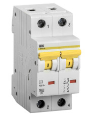 Автоматический выключатель IEK ВА47-60 2Р 3А 6кА «С» (MVA41-2-003-C)
