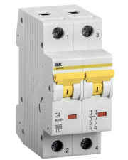 Автоматичний вимикач IEK ВА47-60 2Р 4А 6кА C (MVA41-2-004-C)
