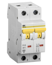 Автоматический выключатель IEK ВА47-60 2Р 16А 6кА «B» (MVA41-2-016-B)