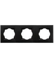 Рамка 3-місна Gunsan Eqona чорна metallic