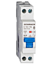 Автоматический выключатель 16А 1P+N 4,5кА х-ка С, Schrack