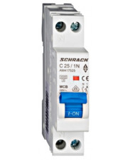 Автоматичний вимикач 25А 1P+N 4,5кА х-ка, Schrack