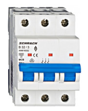 Автоматический выключатель 32А 3P 6кА х-ка B, Schrack