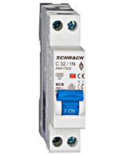 Автоматический выключатель 32А 1P+N 4,5кА х-ка С, Schrack