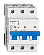 Автомат захисту мережі 10А 3P 6кА, Schrack Technik