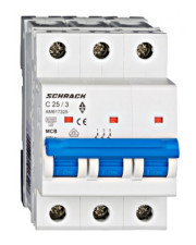 Автоматический выключатель 25А 3P 6кА С, Schrack Technik