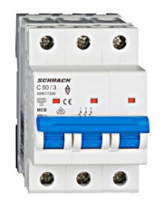 Автоматический выключатель 50А 3P 6кА С, Schrack Technik