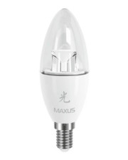 Лампочка LED 1-LED-422 С37 6Вт Maxus 5000K, E14