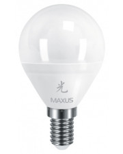 LED лампочка 1-LED-438 G45 5Вт Maxus 4100К, Е14