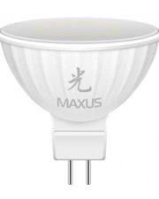 Лампочка LED 1-LED-401 MR16 5Вт Maxus 3000K, GU5.3